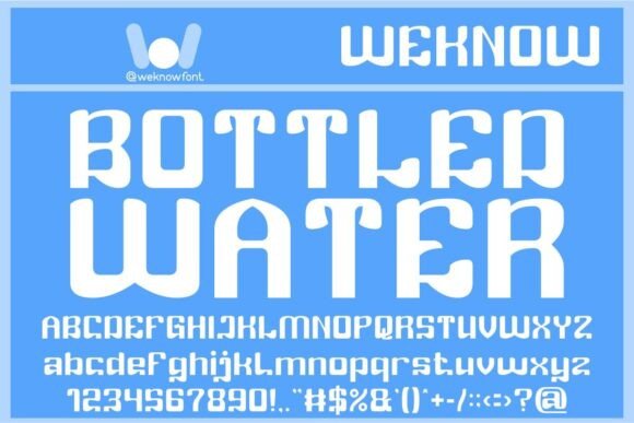 Bottled Water Font for Creative Branding Projects