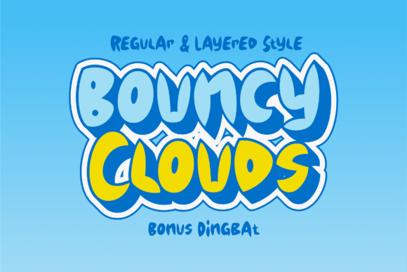 Bouncy Clouds Font for Whimsical Editorial Design
