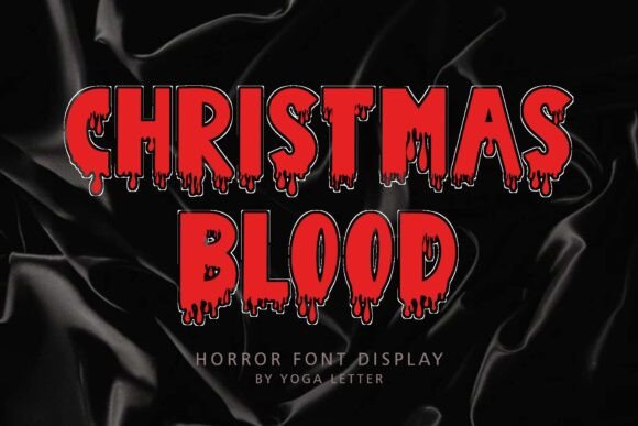 Christmas Blood Font for Spooky Branding and Halloween Design