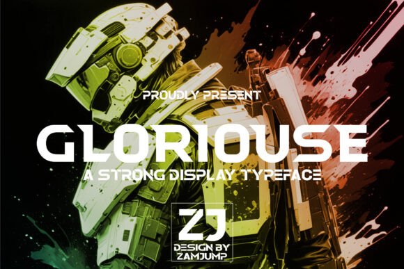 Gloriouse: A Bold Display Font for Futuristic Web Design