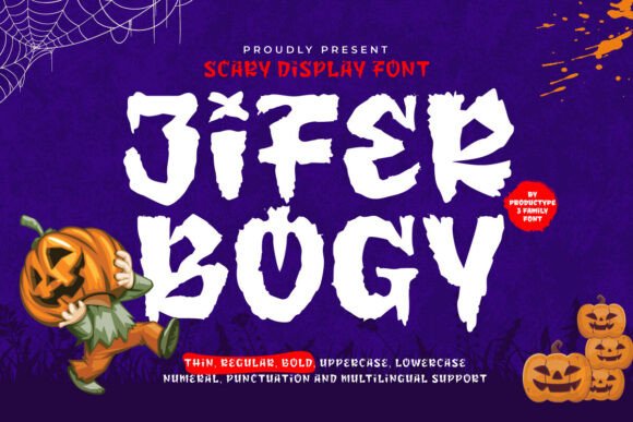 Jifer Bogy Halloween Font for Web and Digital Design