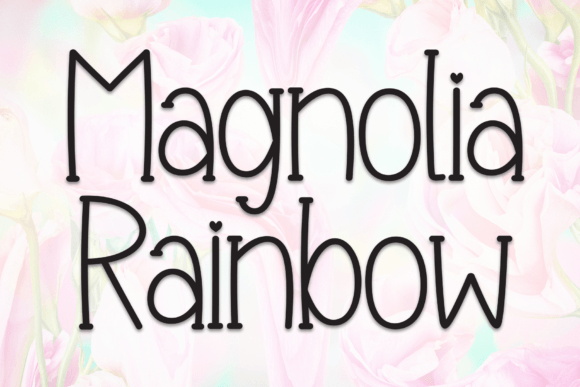 Magnolia Rainbow Font for Handmade Projects