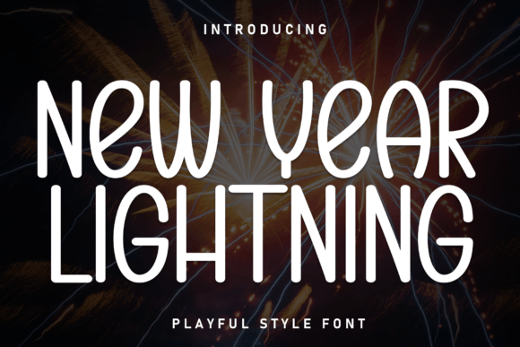 New Year Lightning Font for Festive Branding