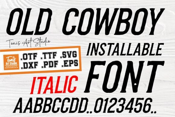 Old Cowboy Italic Font for Modern Web Design