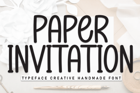 Paper Invitation Font for Handmade Creations