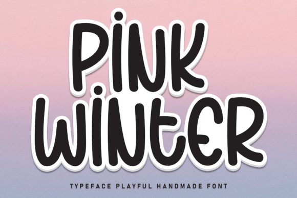 Pink Winter Font for Cozy Craft Creations