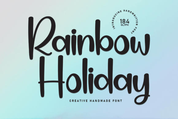 Rainbow Holiday Font for Cheerful Branding and Design