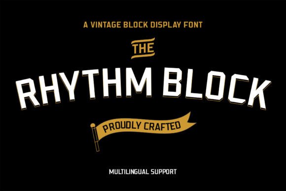 Rhythm Block Font for Vintage-Inspired Branding