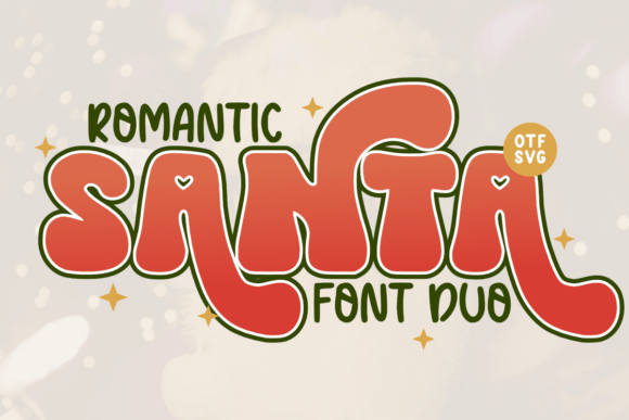 Romantic Santa Duo: A Playful Font for Holiday Campaigns