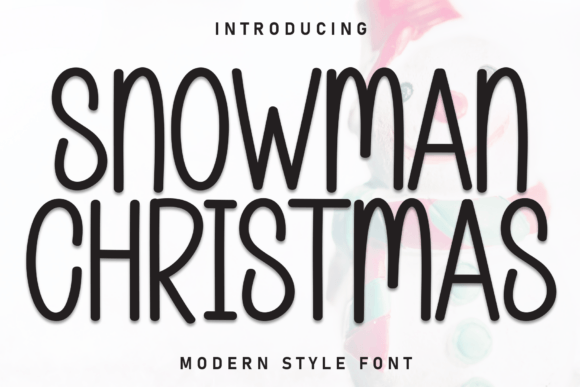 Snowman Christmas Font for Festive Editorial Design