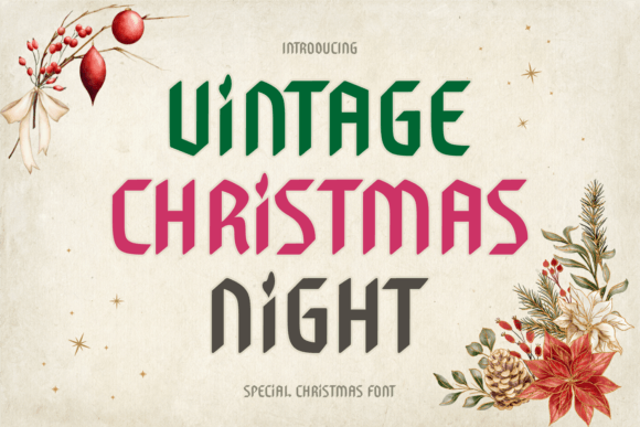 Vintage Christmas Night Font for Nostalgic Design